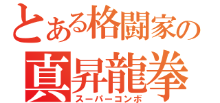 とある格闘家の真昇龍拳（スーパーコンボ）