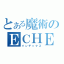 とある魔術のＥＣＨＥＬＯＮ（インデックス）