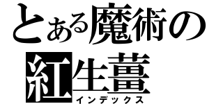 とある魔術の紅生薑（インデックス）