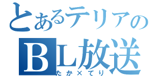 とあるテリアのＢＬ放送（たか×てり）