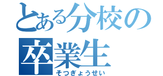 とある分校の卒業生（そつぎょうせい）