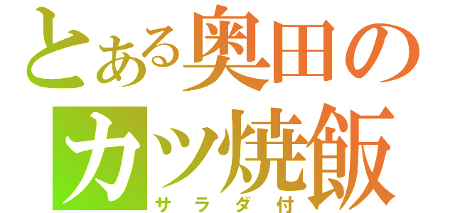 とある奥田のカツ焼飯（サラダ付）