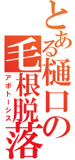 とある樋口の毛根脱落（アポトーシス）