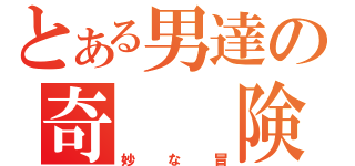 とある男達の奇　　険（妙な冒）