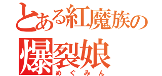 とある紅魔族の爆裂娘（めぐみん）