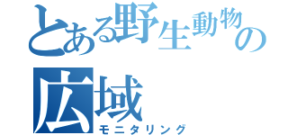 とある野生動物の広域（モニタリング）