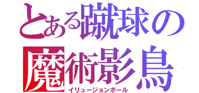 とある蹴球の魔術影鳥（イリュージョンボール）