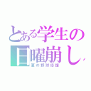 とある学生の日曜崩し（夏の野球応援）