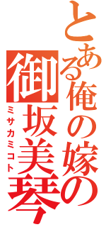 とある俺の嫁の御坂美琴（ミサカミコト）