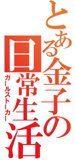 とある金子の日常生活（ガールストーカー）