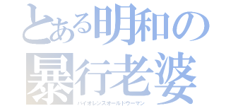 とある明和の暴行老婆（バイオレンスオールドウーマン）