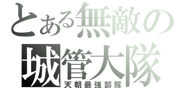 とある無敵の城管大隊（天朝最強部隊）