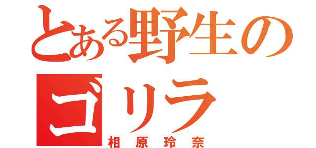 とある野生のゴリラ（相原玲奈）