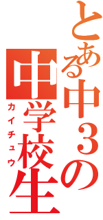 とある中３の中学校生活（カイチュウ）