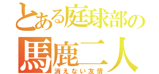 とある庭球部の馬鹿二人（消えない友情）