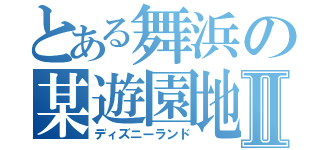 とある舞浜の某遊園地Ⅱ（ディズニーランド）