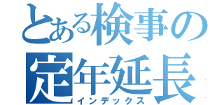 とある検事の定年延長（インデックス）