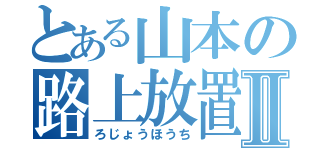 とある山本の路上放置Ⅱ（ろじょうほうち）