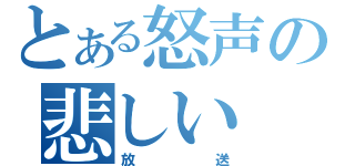 とある怒声の悲しい（放送）