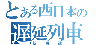 とある西日本の遅延列車（新快速）