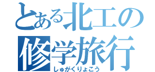 とある北工の修学旅行（しゅがくりょこう）