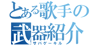 とある歌手の武器紹介（サバゲーキル）