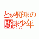 とある野球の野球少年（かいとぉー）