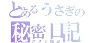 とあるうさぎの秘密日記（アメン限定）