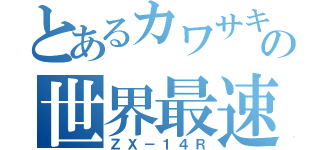 とあるカワサキの世界最速（ＺＸ－１４Ｒ）