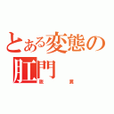 とある変態の肛門（脱糞）