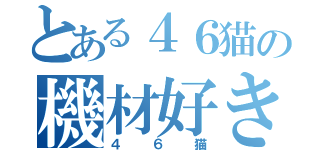 とある４６猫の機材好き（４６猫）