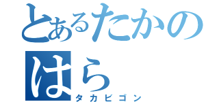 とあるたかのはら（タカビゴン）