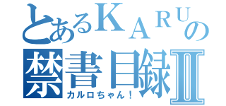 とあるＫＡＲＵＲＯの禁書目録ＣＨＡＮⅡ（カルロちゃん！）