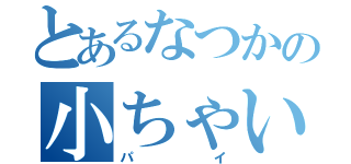 とあるなつかの小ちゃい（パイ）