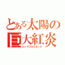 とある太陽の巨大紅炎（ビッグプロミネンス）