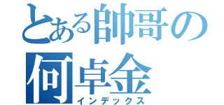 とある帥哥の何卓金（インデックス）