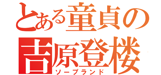 とある童貞の吉原登楼（ソープランド）