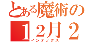 とある魔術の１２月２５日（インデックス）