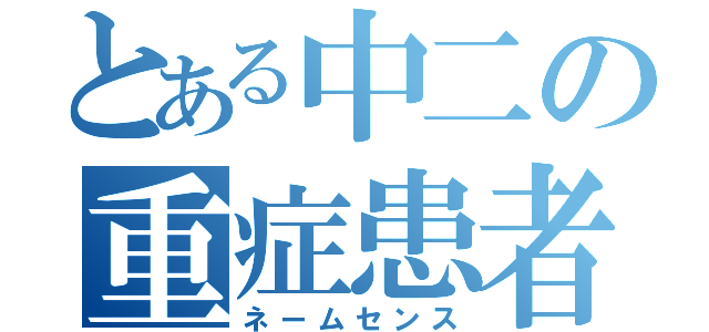 とある中二の重症患者（ネームセンス）