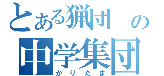 とある猟団　の中学集団（かりたま）