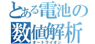 とある電池の数値解析（オートライオン）