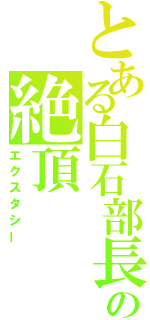 とある白石部長の絶頂（エクスタシー）