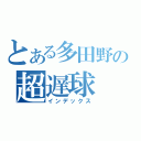 とある多田野の超遅球（インデックス）