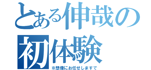 とある伸哉の初体験（※想像にお任せしますで）