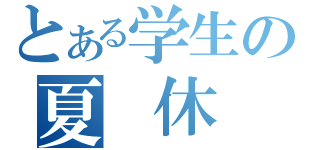 とある学生の夏　休　み（）