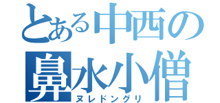 とある中西の鼻水小僧（ヌレドングリ）