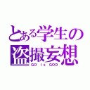 とある学生の盗撮妄想（ＧＯ ｉｓ ＧＯＤ）