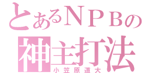 とあるＮＰＢの神主打法（小笠原道大）