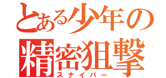 とある少年の精密狙撃（スナイパー）