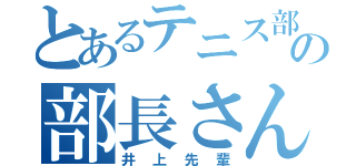 とあるテニス部の部長さん（井上先輩）